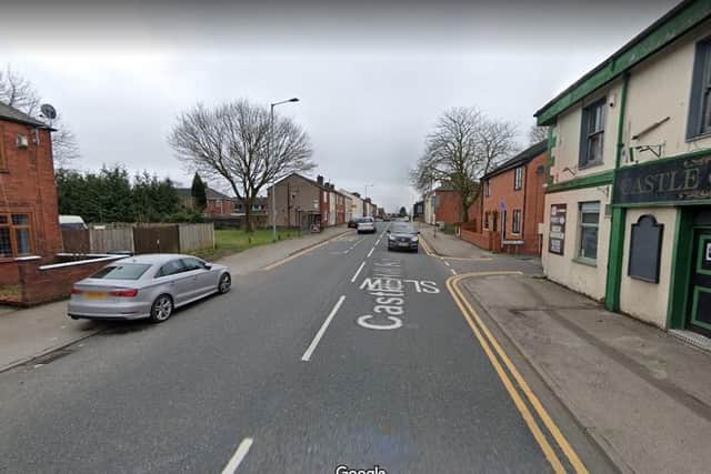 The collision happened on Castle Hill Road in Hindley. Pic: Google Street View