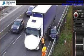 The collision has forced one lane to be closed