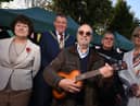 Parbuelel organiser Gary Smith (centre) with, from left, Coun May Blake, Mayor of West Lancashire Coun Gordon Johnson, event organiser Gary Smith, parish councillor chairman Brian Arnold and Denise Gee representative of north region NHS Charities Together.