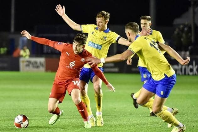 Matchwinner Callum Lang in action at Solihull