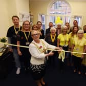 Mayor of Wigan Coun Yvonne Klieve cuts the ribbon