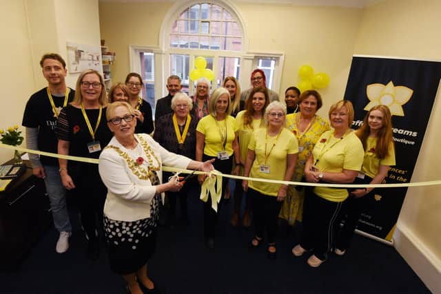 Mayor of Wigan Coun Yvonne Klieve cuts the ribbon