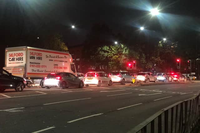The collision led to long traffic tailbacks and delays