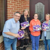 Isabelle Owen, centre, asked for the selection boxes