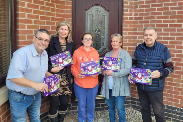 Isabelle Owen, centre, asked for the selection boxes