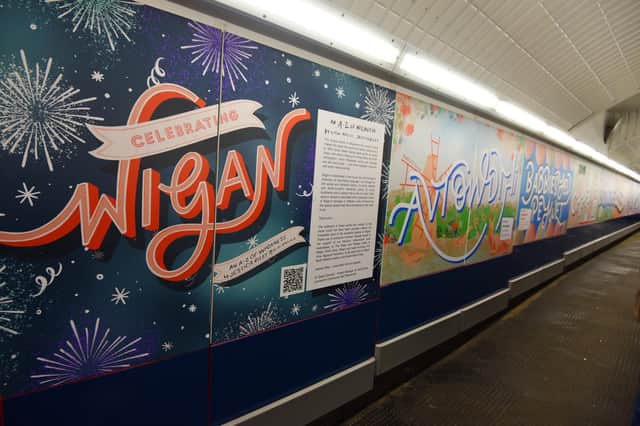The new Wiganese mural at Wigan North Western
