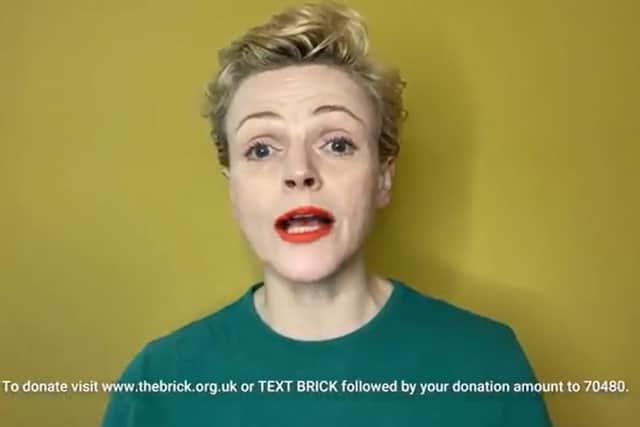 Maxine Peake appeals for support for The Brick in a video posted on social media