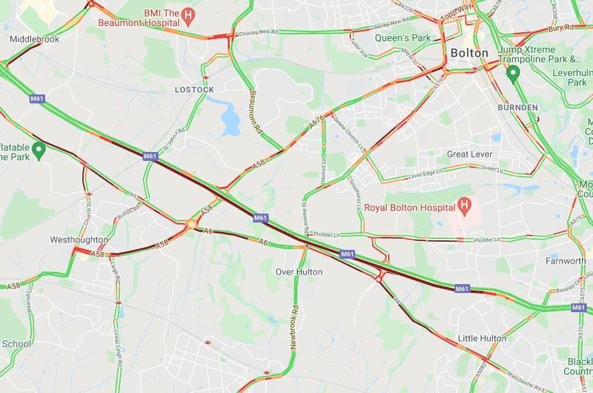 One Lane Closed On M61 After Crash Between Junctions 5 And 6 one-lane-closed-on-m61-after-crash-between-junctions-5-and-6