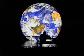 Floating Earth is a 10m diameter replica of planet Earth, projected with imagery taken directly from NASA.