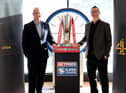 Rhodri Jones, Super League chief commercial officer with Peter Andrews, Channel 4 Head of Sport