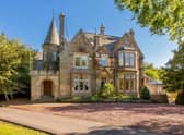 A highly impressive baronial villa with history. Stunning gardens include a sunken pond, a patio area and a listed 'summer house'.
