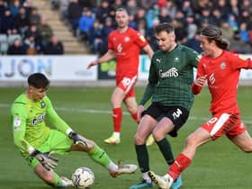 Thelo Aasgaard sets up Will Keane for the opening goal at Plymouth