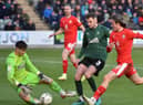 Thelo Aasgaard sets up Will Keane for the opening goal at Plymouth