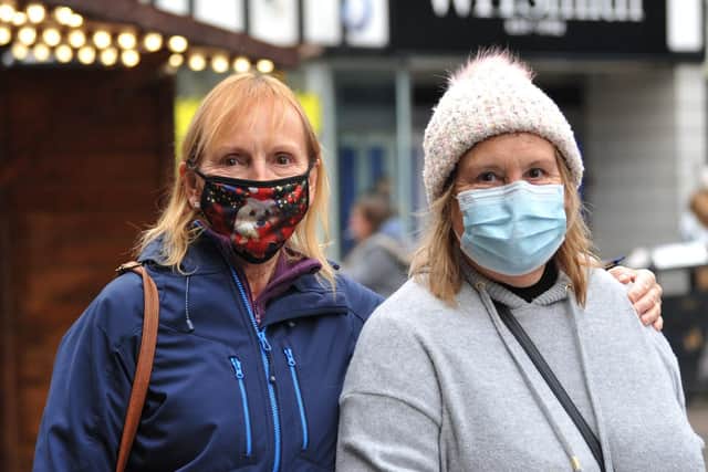 Carole and Lesley Bloor are not bothered by the re-introduction of face masks and are happy to wear them