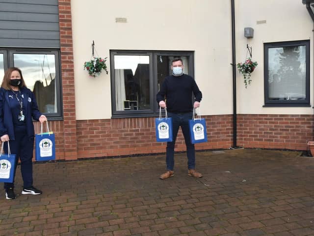 Wigan Athletic Community Trust have been dropping off care packages