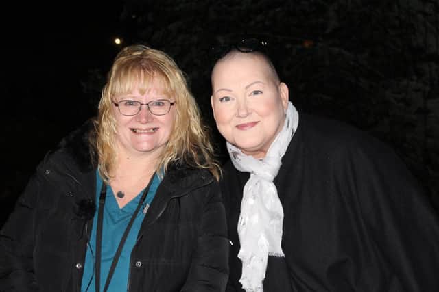 Lisa Taylor with patient Elaine Chamberlain at Wigan and Leigh Hospice