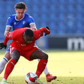 Gavin Massey in action on his return to Colchester