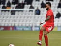 Jordan Cousins in action at Colchester