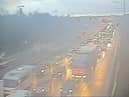 One M6 lane (lane 1 of 3) has been closed after an accident on the northbound carriageway just before junction 28 in Leyland