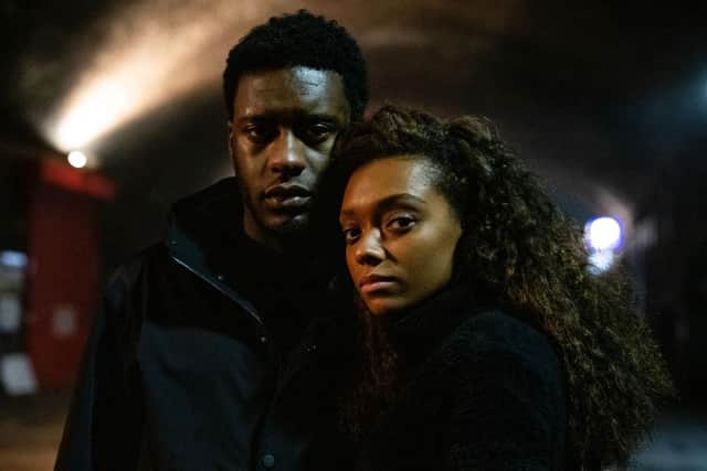 Hero (Samuel Adewunmi) and Kyra (Sophie Wilde) in You Don’t Know Me, the new courtroom drama from the BBC