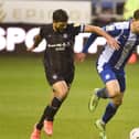 Sam Morsy tries to keep tabs on Callum Lang at the weekend