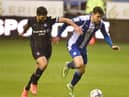 Sam Morsy tries to keep tabs on Callum Lang at the weekend