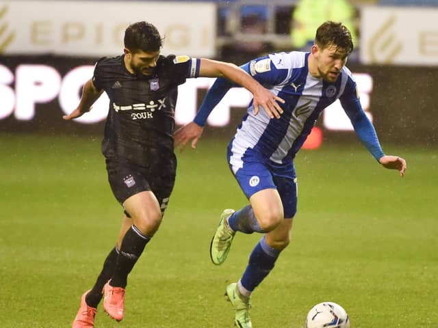 Sam Morsy tries to keep tabs on Callum Lang at the weekend