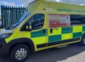One of the new 'green' ambulances