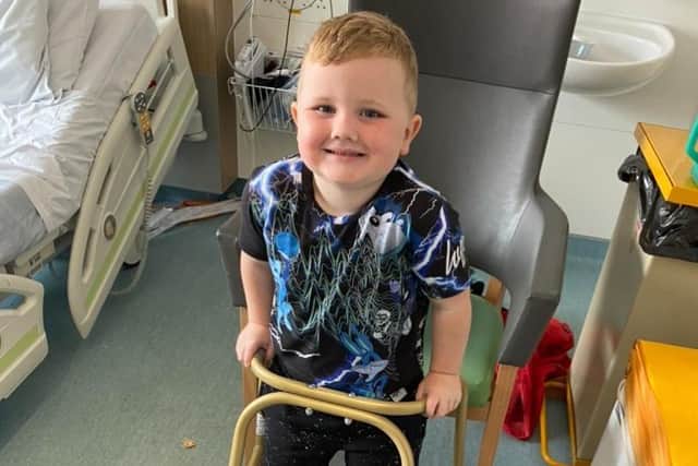 Six-year-old Charlie has been diagnosed with Perthes disease