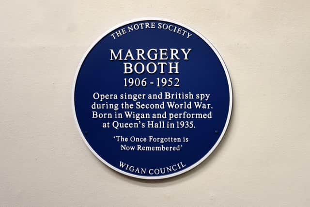 The blue plaque