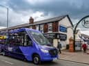 A Transdev ‘Little Hotline’ bus at Leyland Market. North-West bus operator Transdev is offering a flat £1 fare on on any journey on its buses across Lancashire and Greater Manchester this Boxing Day.
