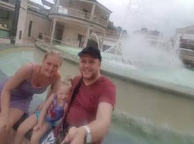 Jodie, Mikey and Keira on holiday