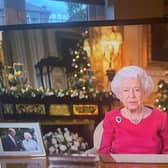 The Queen addressing the nation.