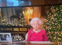 The Queen addressing the nation.