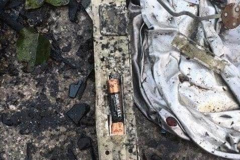 Batteries were blamed for the blaze