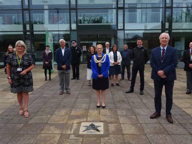 A new star to key workers is unveiled on Wigan's Walk of Fame