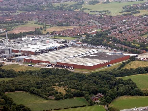The Manchester to Southport railway line passes close to the Kitt Green plant