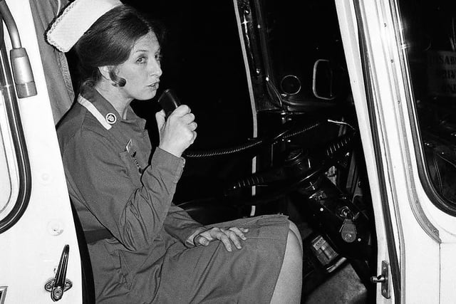 Elizabeth pictured in an ambulance by Chris Porsz.