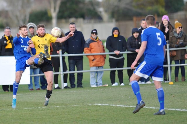 Action and celebrations from Littlehampton Town's FA Vase win over Brockenhurst at the Sportsfield - with their 4-1 penalty shootout win after a 3-3 draw has put them in the quarter-finals / Pictures: Stephen Goodger