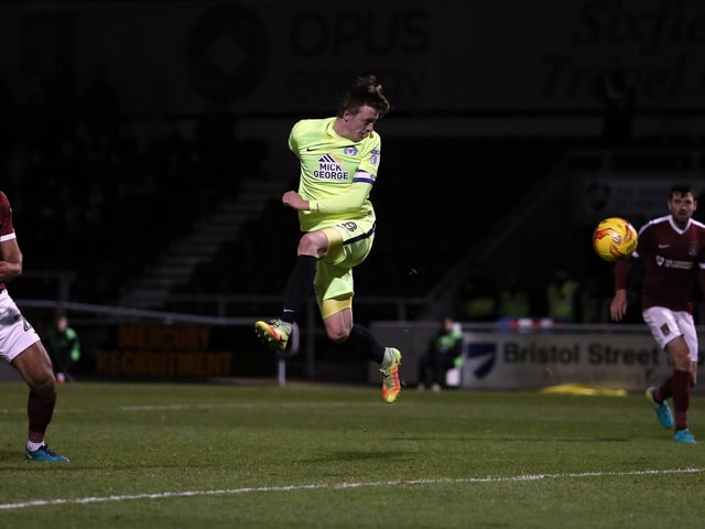 A terrible game, but a memorable finish for Posh as Chris Forrester (pictured) headed home the only goal in the 93rd minute.