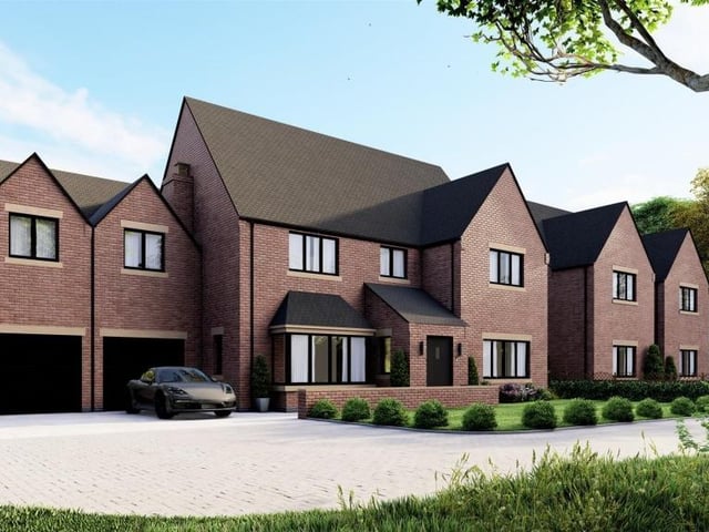 The homes occupy a previously greenfield site