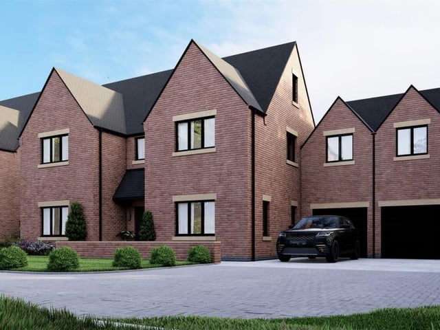 The homes are being built perpendicular to the existing houses