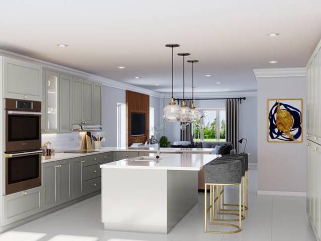 The large family kitchen