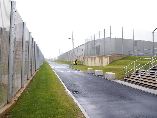 The accommodation blocks are separated from the training workshops and the main admin block