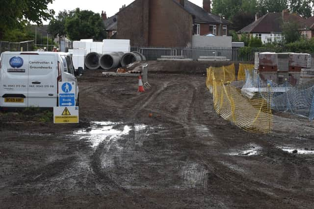 Preparatory work on the site of old Abraham Guest High School