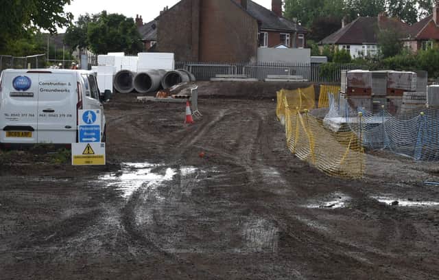 Preparatory work on the site of old Abraham Guest High School