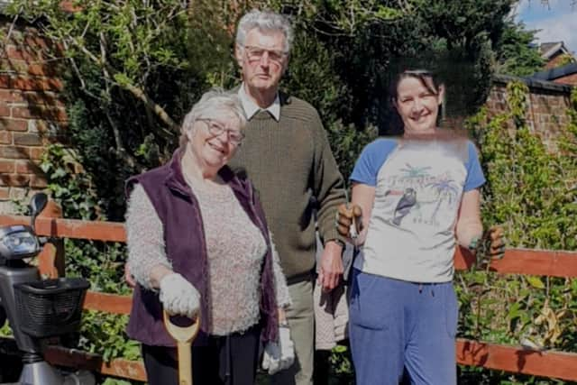 Joan Aston, Jed Higson and Melissa Faye Holt-Brewster