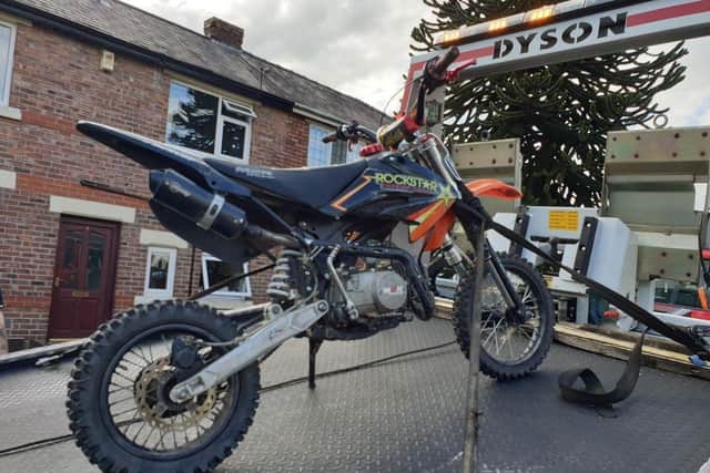 Wigan off-road bike heading for the scrap heap after rider flees police