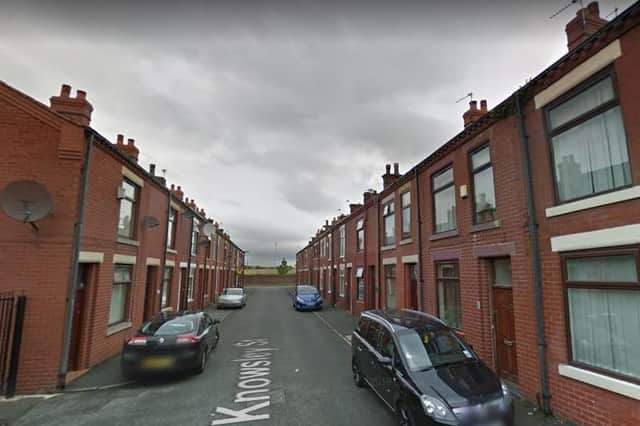Firefighters rushed to the house on Knowsley Street in Leigh