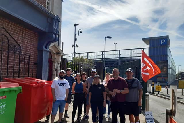 Group of Picketers at Wigan North Western